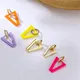 Ohrringe Damen 18 Karat vergoldet bunte Kristall Zirkon Emaille Dreieck Ohrringe beliebte