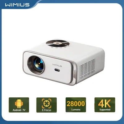 Wimius Projektor Native 1080P 1000ANSI Android 9.0 Projektoren WiFi 6 und 4P Keystone Tragbarer Projektor für Heimkino Image