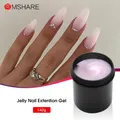 MSHARE Jelly Gel Pink White Cream for Nail Extension Fast Extending Medium Soft Gel Clear Milky