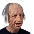 Halloween New Latex Full Face Mask Wig Old Man Mask Horror Toy Party Mask Horror Props Scary Toy