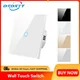 Touch Switch EU Standard White Crystal Glass Switch 220v Switch 1 Way 1/2/3 Gang Lamp Wall Light
