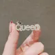 Cute Rhinestone Queen Brooches For Women Girls Kids Crown Letters CZ Crystal Party Label Pins Trendy