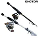 Ghotda 1.6-2.4M Telescopic Lure Rod With Spining Reel combination High Speed Reel