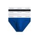Calvin Klein Herren 3er Pack Hip Briefs Unterhosen Baumwolle mit Stretch, Mehrfarbig (Mazarine Blue, Black, Lunar Rock), XXL