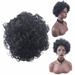 Pjtewawe Women Fashion Wig African Short Curly Hair Women S Fashion European And American Puffy Black Small Curly Wig Set