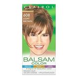 Clairol Balsam Permanent Hair Dye 608 Light Brown Hair Color Pack of 1