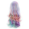 Long Curly Multi-Color Charming Full Wigs for Girls Party or Daily Use