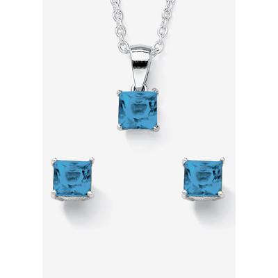 Women's Birthstone Jewelry Set In .925 Silver by PalmBeach Jewelry in March