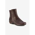 Wide Width Women's Elsie Bootie by Ros Hommerson in Brown Leather (Size 10 W)