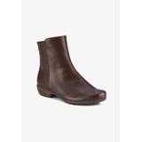 Extra Wide Width Women's Elsie Bootie by Ros Hommerson in Brown Leather (Size 10 1/2 WW)