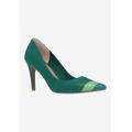 Wide Width Women's Garbina Pump by J. Renee in Emerald (Size 8 W)