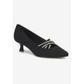 Wide Width Women's Bonnie Pump by Ros Hommerson in Black Micro (Size 13 W)