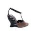 Bottega Veneta Wedges: Brown Solid Shoes - Women's Size 38 - Open Toe