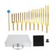 9Pcs Tuning Fork Set with Hammer, Resonant Chakra Tuning Fork Aluminum Alloy Musical Tuner Instrument for Stress Relaxation