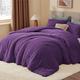 BEDELITE Fleece Twin Comforter Set -Super Soft & Warm Fluffy Purple Bedding, Luxury Fuzzy Heavy Bed Set for Winter with 1 Pillow case