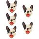 TOYANDONA 5pcs Hand Puppet Role Play Toys for Kids Puppets for Storytelling Animal Puppets Doll Theater Puppet Kids Puppet Toy Plush Dreadfuls Kid Toy Dog Head Vinyl Dog Playing Child White