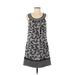 BCBGMAXAZRIA Casual Dress - Shift: Gray Color Block Dresses - Women's Size Medium