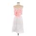 Charlotte Russe Casual Dress - A-Line V-Neck Sleeveless: Pink Dresses - Women's Size Medium