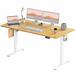 Inbox Zero Louana 23" W Rectangle Standing Desk Wood in Black | 28 H x 23 W x 62 D in | Wayfair 90403A6F23EB41E897E32C7FAC946C05