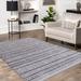 Black;gray;grey Rectangle 3'11" x 5' Area Rug - Dakota Fields Chellieann Area Rug w/ Non-Slip Backing 60.0 x 47.0 x 0.4 in whitePolyester/Cotton | Wayfair