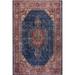 Blue/Brown 84 x 84 x 0.4 in Area Rug - Bungalow Rose Square Qailah Square 6'12" X 6'12" Area Rug w/ Non-Slip Backing Microfiber, | Wayfair