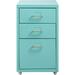 Ebern Designs Evanthia 3-Drawer Vertical Filing Cabinet Wood in Blue/Brown | 19 H x 11 W x 16 D in | Wayfair 4B161A6F0609443383AC19288A838F5E