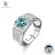 Bague Ringen en argent regardé véritable Moissanite pour homme 2 carats diamants brillants ronds