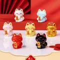 Breloques en résine de chat porte-bonheur 3D Kawaii petits chats pendentif animal pour boucle