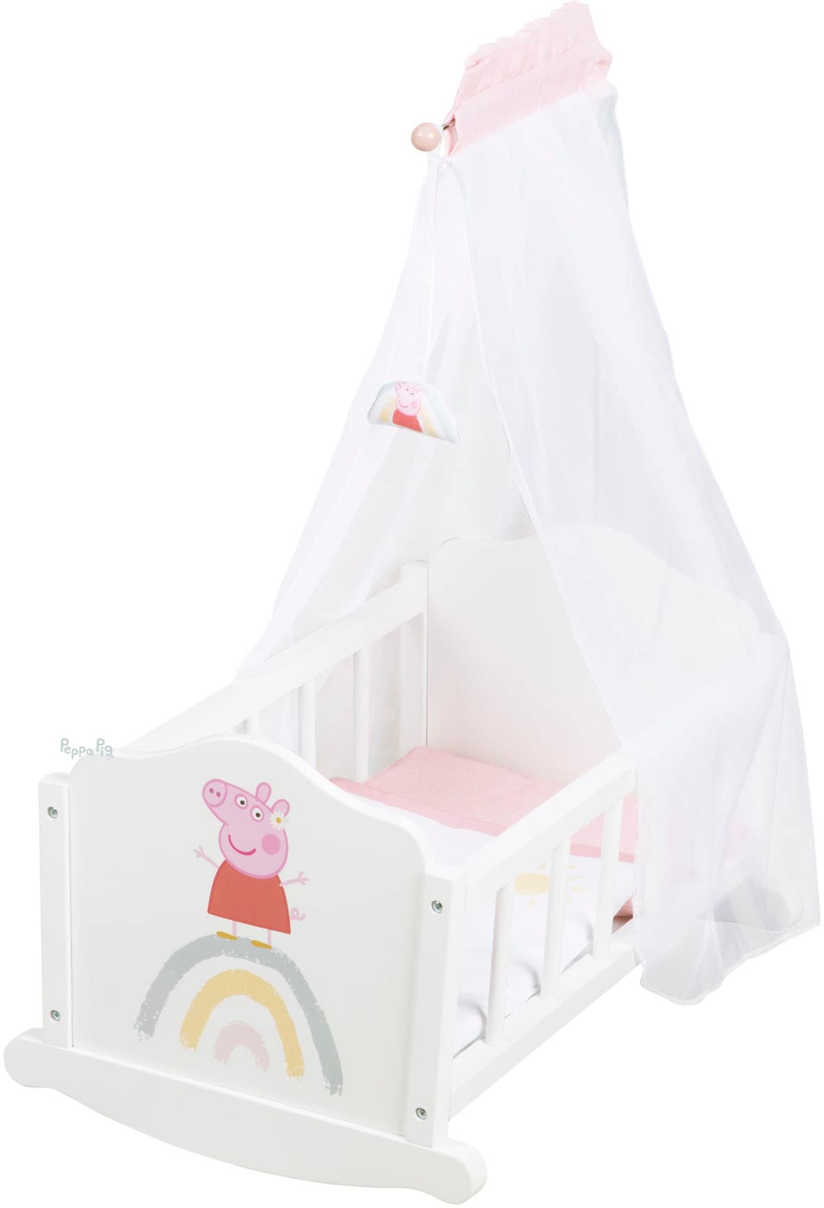Puppenwiege ROBA "Peppa Pig", weiß, Puppenmöbel, KinderB:35cm H:29cm T:52cm, B:35cm H:29cm T:52cm