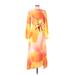 C/MEO Collective Casual Dress - Wrap: Orange Tie-dye Dresses - Women's Size X-Small