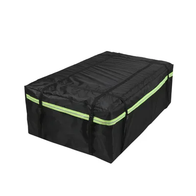 Waterproof Cargo Bag Car Roof Cargo Carrier w/ Night Reflective Strip Universal Luggage Bag Storage Cube Bag for Travel Camping