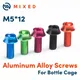 MIXED M5*12 Aluminum Alloy Screws Mushroom Head Bolt for Road Mountain Bicycle Water Bottle Holder