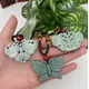 Lantian Jade Schmetterling Anhänger Halskette Zubehör Schmuck Amulette grüne Geschenke Frauen