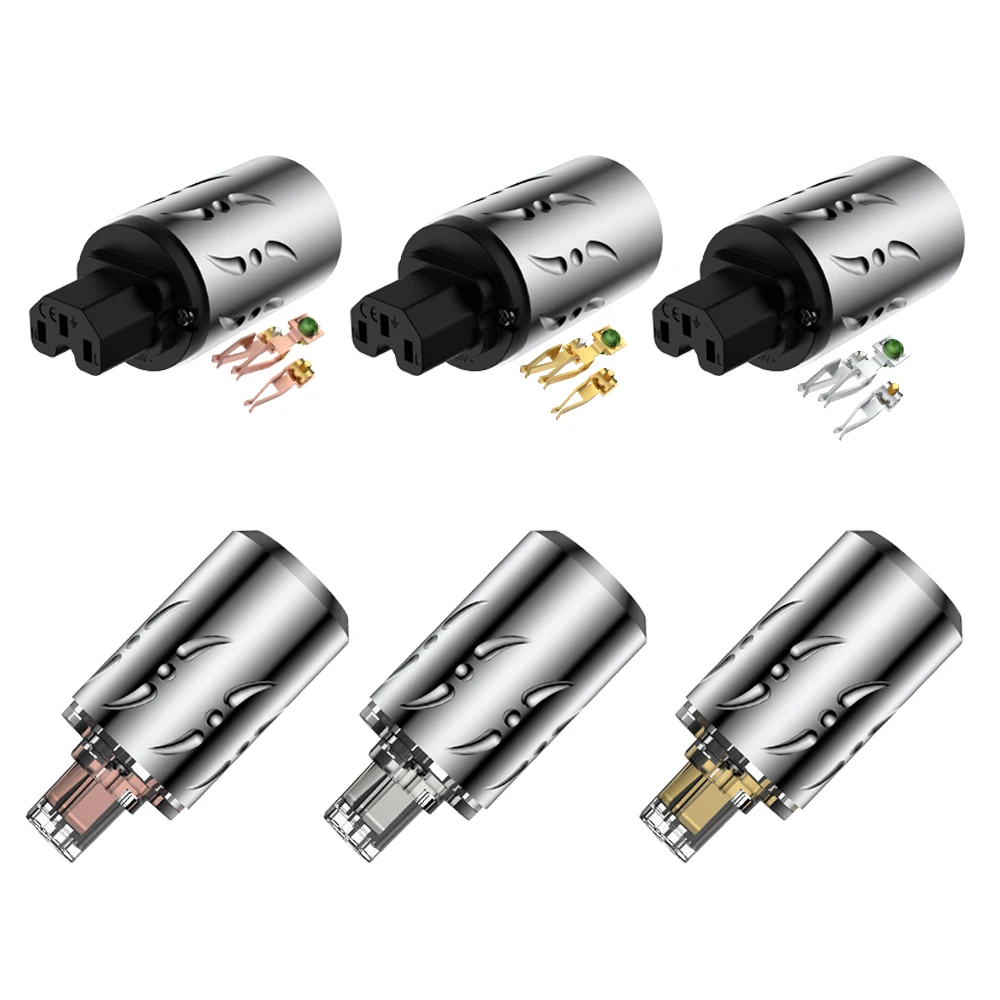 Viborg High End IEC Reinem Kupfer Netz AC Steckdose Elektrische Power Kabel Stecker Für HIFI Audio DIY AC250V 10A 125V 15A Image
