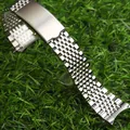 Watch Accessories Band 18mm 19mm 20mm Bead of Rice Watch Strap For Omega Seamaster watchband Curved