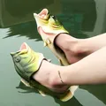 Design fish slippers for mens summer interesting beach shoes boys slippers unisex large size 32-47