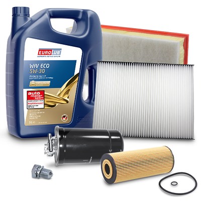 Atec Inspektionspaket Filtersatz SET B+5l Öl [Hersteller-Nr. 40580973] für Audi, Skoda, VW