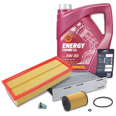Atec Inspektionspaket Set A + 5l 5W-30 Motoröl [Hersteller-Nr. 40643220] für Audi, Seat, Skoda, VW