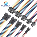 10 PZ JST SM 2/3/4/5/6 Pin 2.54 MM Spina Maschio a Femmina Cavo Connettore cavo a spirale Spina LED Linea di Collegamento 20 cm Lungo