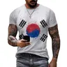 Südkorea T-Shirts koreanische Flagge 3D-Druck Männer Frauen lässige Mode übergroße Kurzarm