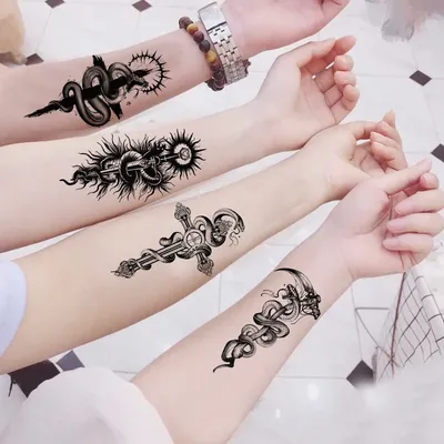 Wasserdichte Tattoo Aufkleber Farbe schwarz und weiß mehr als 1000 kann nach Belieben kombiniert