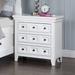 Transitional Style Solid wood 1pc Nightstand Only Bedroom Furniture Bedside Table Round Knobs 3-Drawers Nightstand