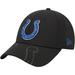 Men's New Era Black Indianapolis Colts Top Visor 9FORTY Adjustable Hat