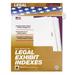 Kleer-Fax Side Tab Printed- Legal Index Dividers - Exhibit B