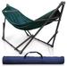 Tranquillo Universal 106.5" Double Hammock with Adjustable Stand & Bag, Peacock - 26