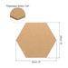 1/4" Thick Cork Board Tiles, 2 Pcs Hexagon Bulletin Board - Wood