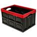 11.7 x 14.2 x 21 in. 12 gal InstaCrate Stackable Folding Crate Black & Red - Pack of 4