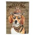 28 x 0.01 x 40 in. Beagle No.3 Country Dog Flag Canvas House Size