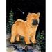 Starry Night Chow Chow Canvas Flag - House Size- 28 x 40 in.