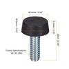 Adjustable Furniture Feet, 1/4"-20 UNC Thread - for Table, Chairs - Black